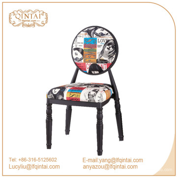 tabourets de chaise en métal de fer coloré avec le dos